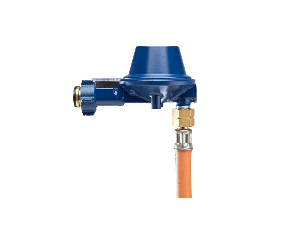 Aygaz Tekne Regülatörü - 90 Derece Dik Çıkışlı, Manometreli