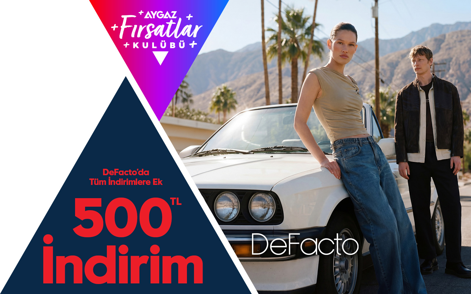 DeFacto'da 500 TL Ek İndirim!