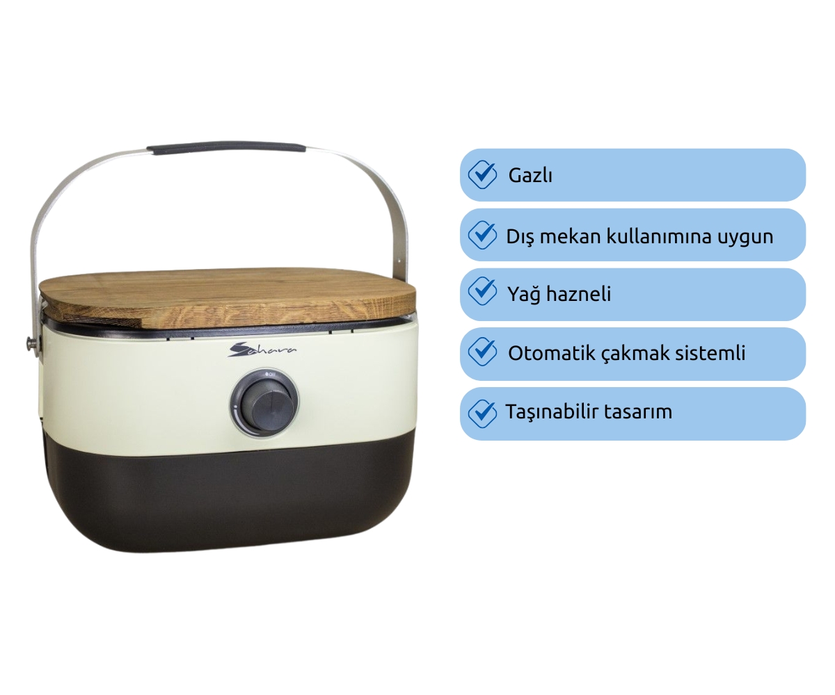 Aygaz Portatif Mini Barbekü - Krem