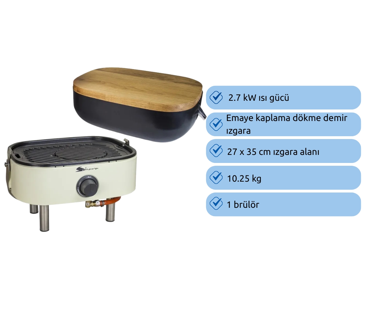 Aygaz Portatif Mini Barbekü - Krem