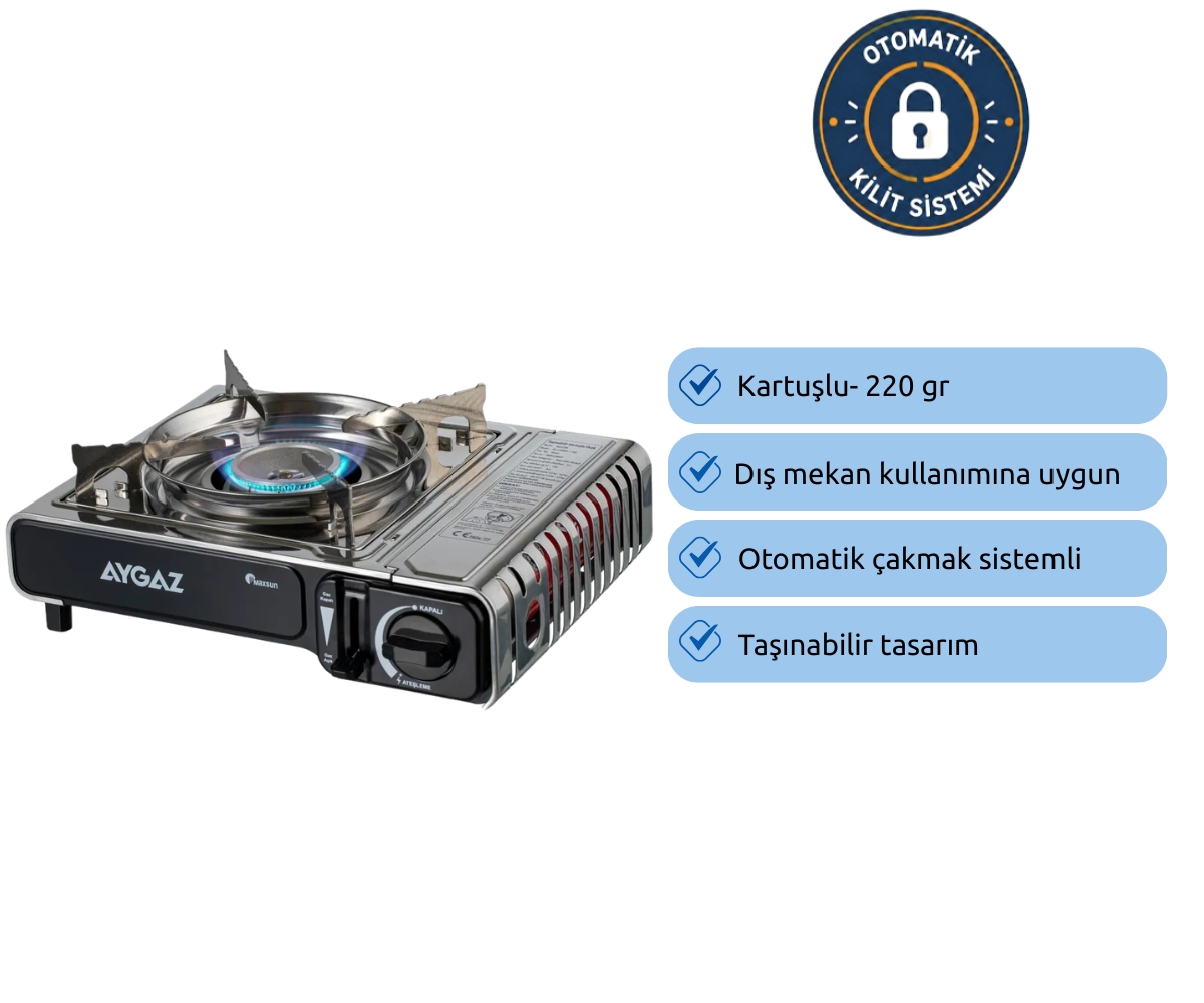 Aygaz MS-2500BS-1 FSD Kamp Tipi Kartuşlu Ocak
