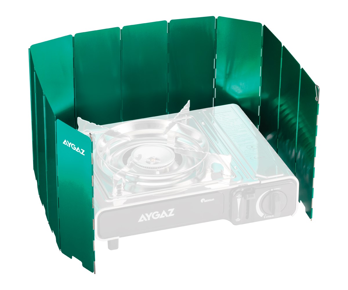 Aygaz Kartuşlu Ocak Rüzgar Koruması - Yeşil