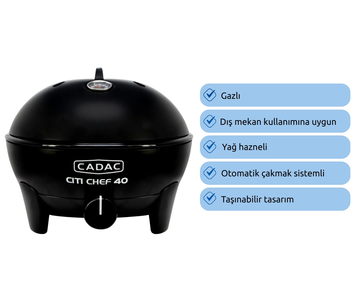 Cadac Citi Chef 40 Barbekü – Siyah 