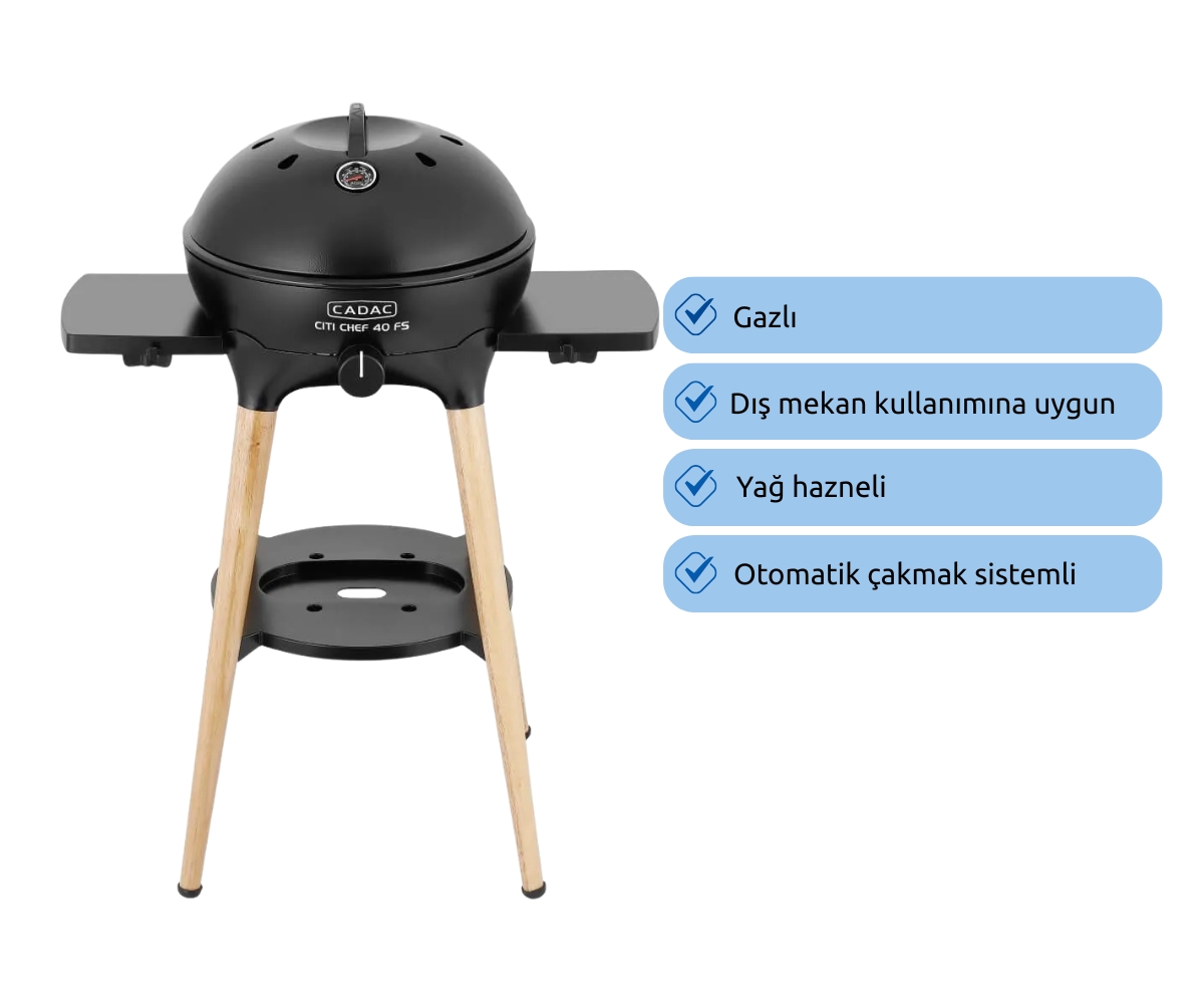 Cadac Citi Chef 40 FS Barbekü - Ahşap Ayaklı