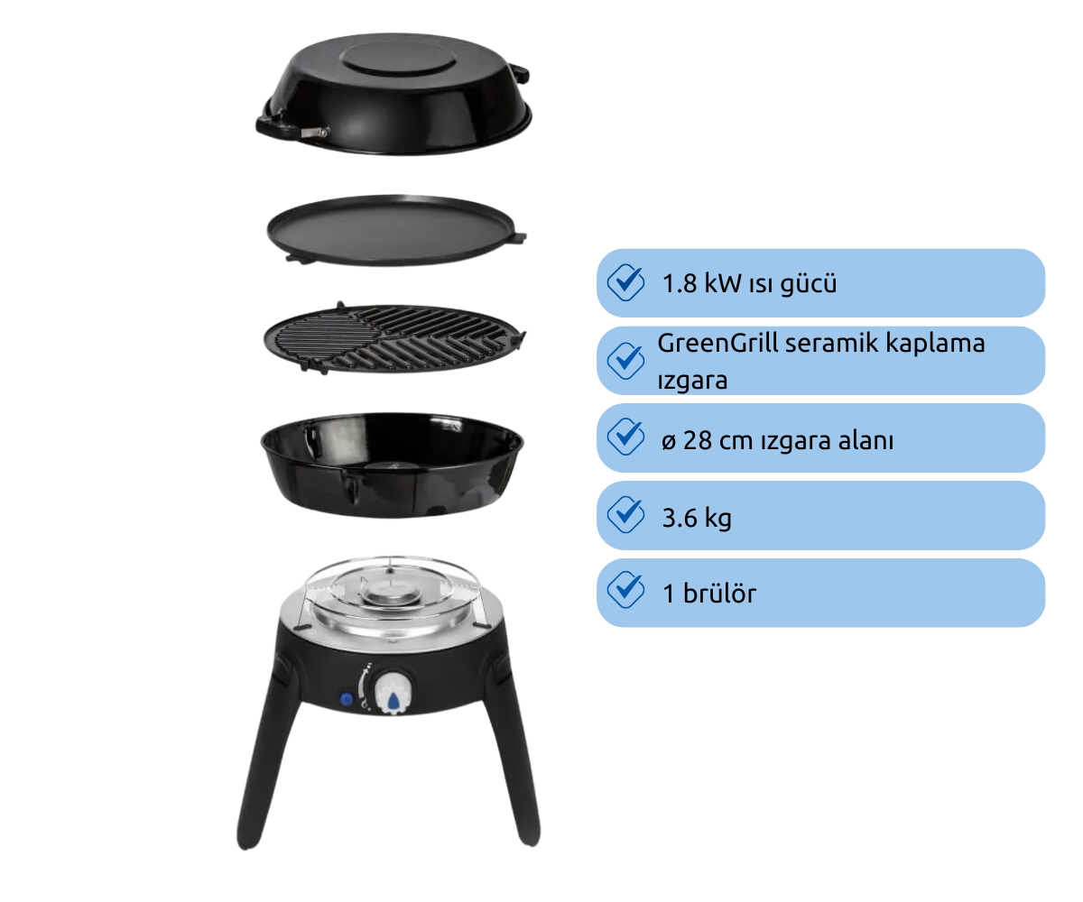 Cadac Safari Chef 30 LP Barbekü, Tüplü