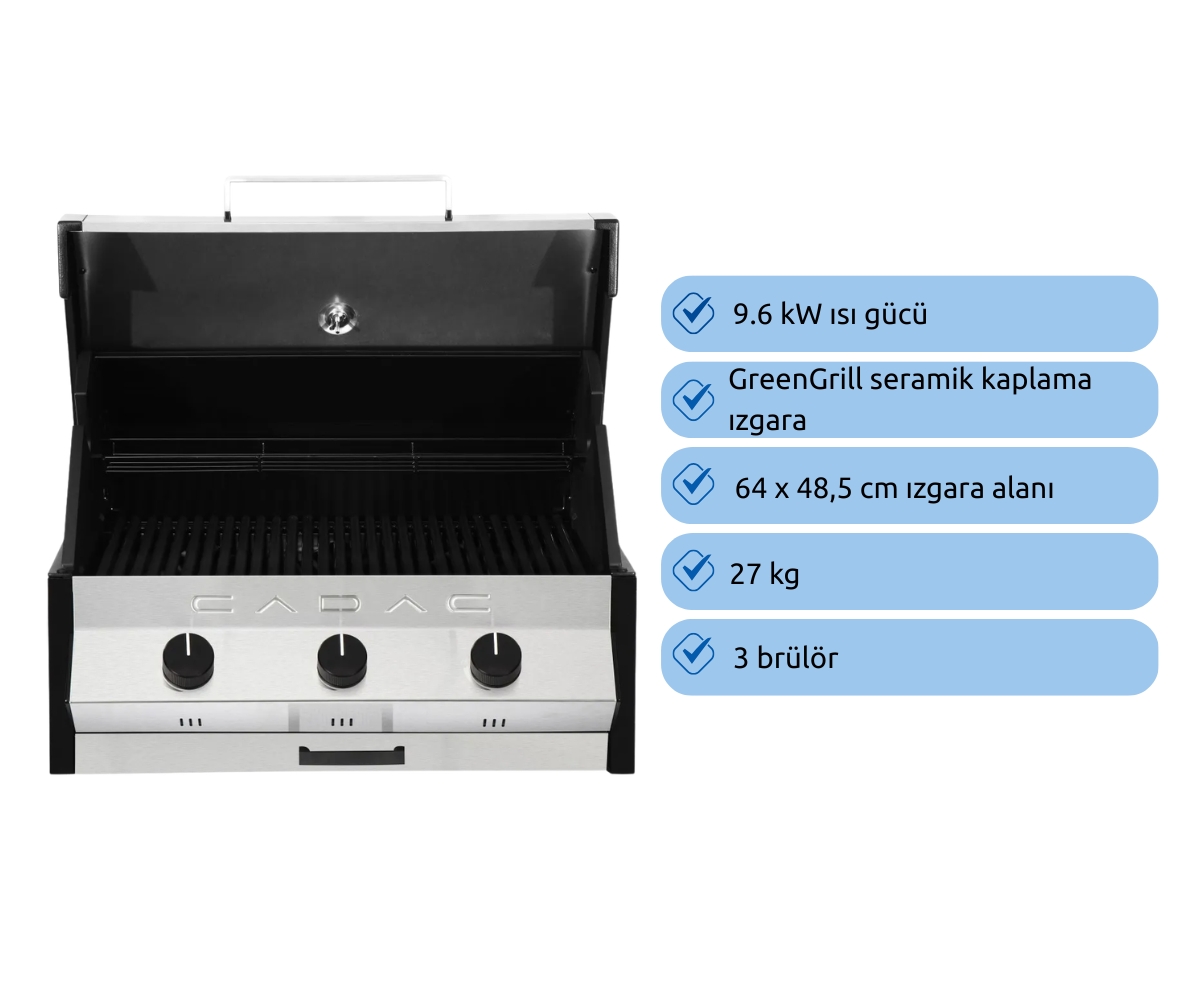 Cadac Meridian 3B Ankastre Gazlı Barbekü