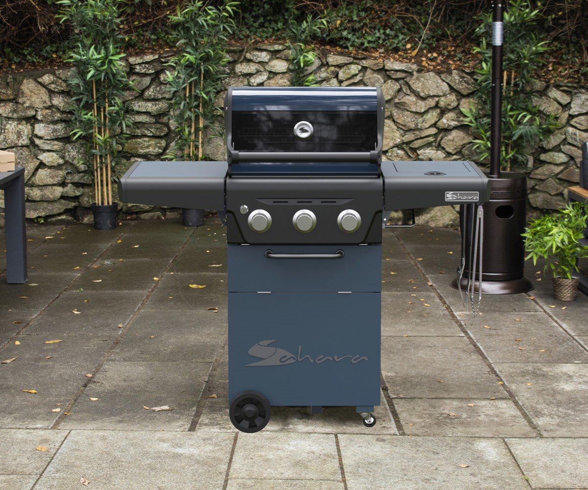 Aygaz X350 Klasik Barbekü - Gri Mavi - LED Işıklı