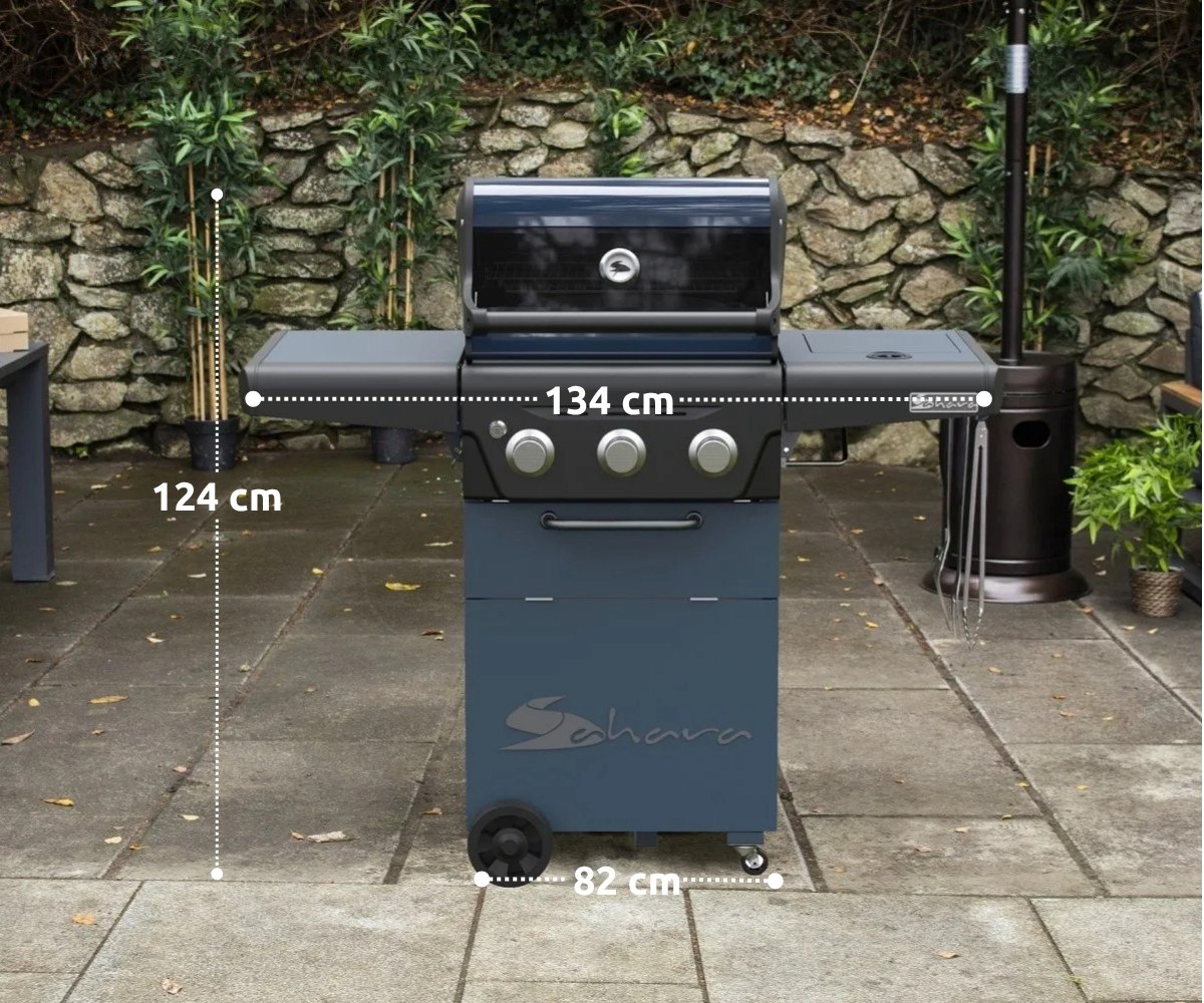 Aygaz X350 Klasik Barbekü - Gri Mavi - LED Işıklı