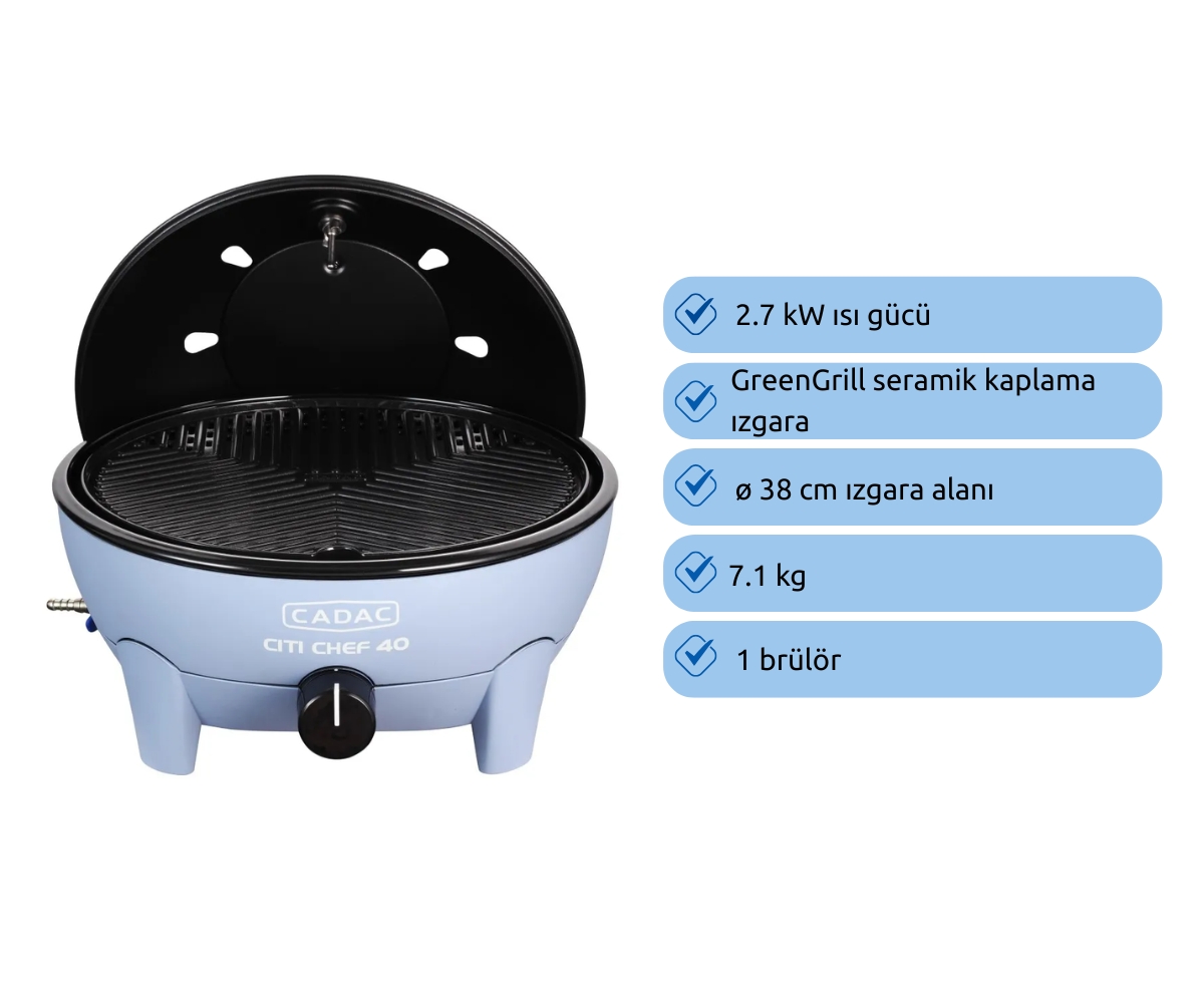 Cadac Citi Chef 40 Barbekü - Mavi
