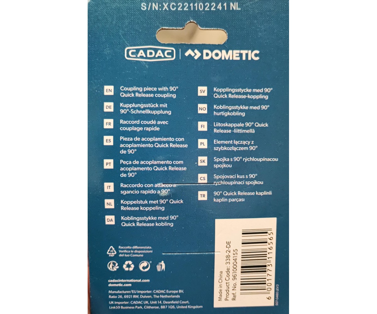 Cadac Hızlı Bağlantı Kaplini, Dönerli, 8 mm