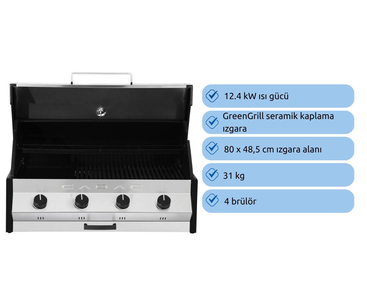 Cadac Meridian 4B Ankastre Gazlı Barbekü