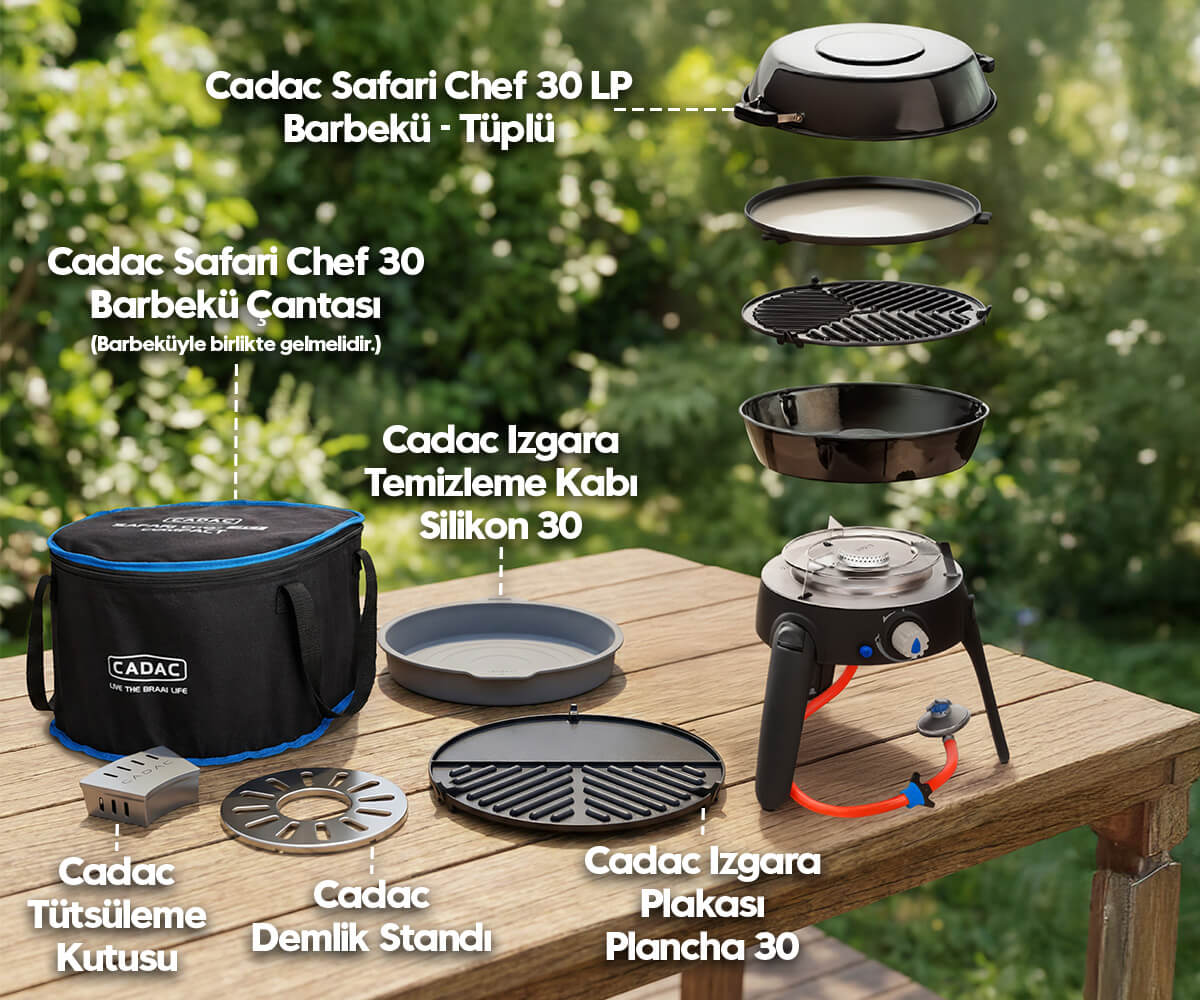 Cadac Safari Chef Tüplü Barbekü Seti ||