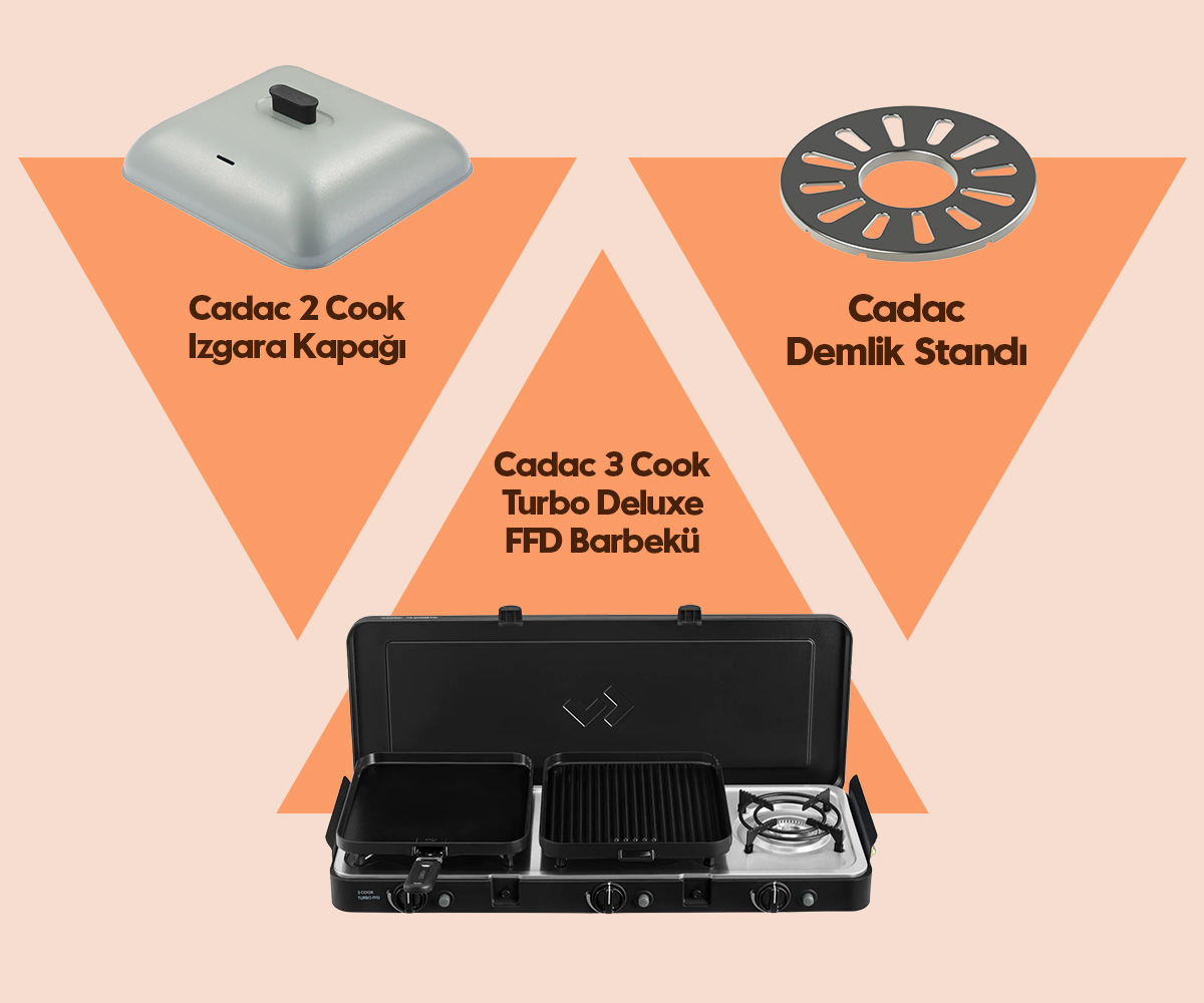  Cadac 3 Cook Turbo Deluxe Barbekü Seti