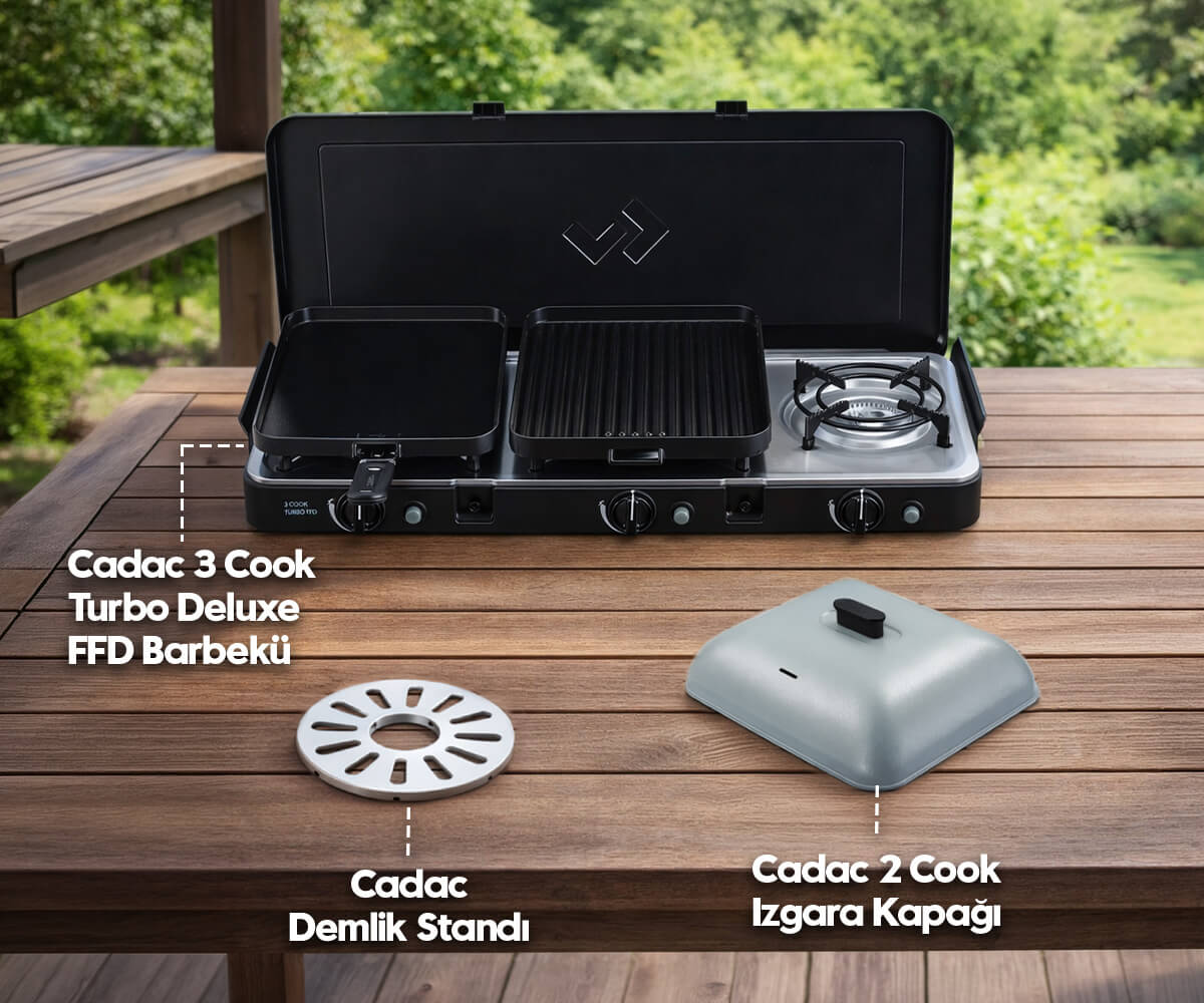  Cadac 3 Cook Turbo Deluxe Barbekü Seti