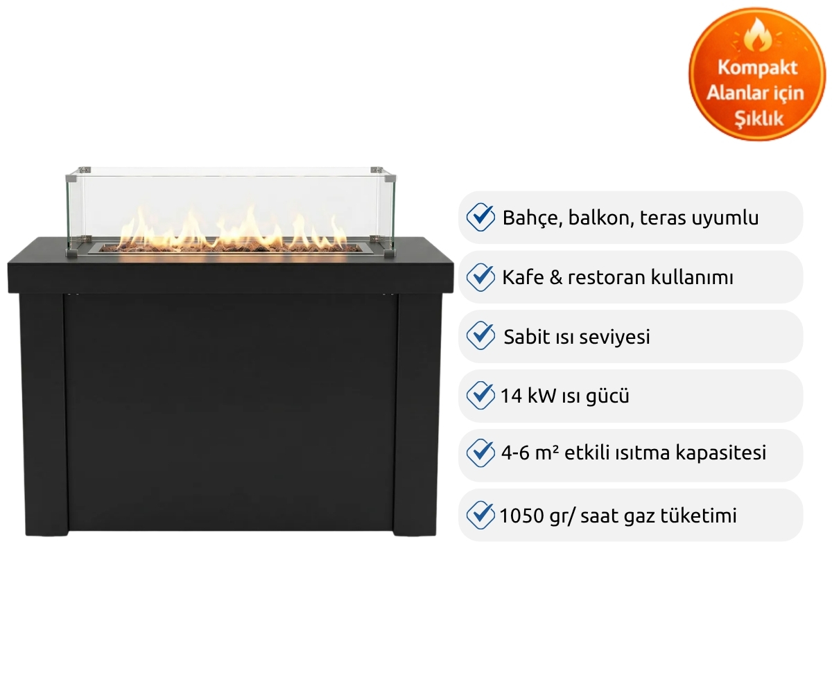 Aygaz Lhotse 960 LR Dış Mekan Isıtıcı Lav Taşlı