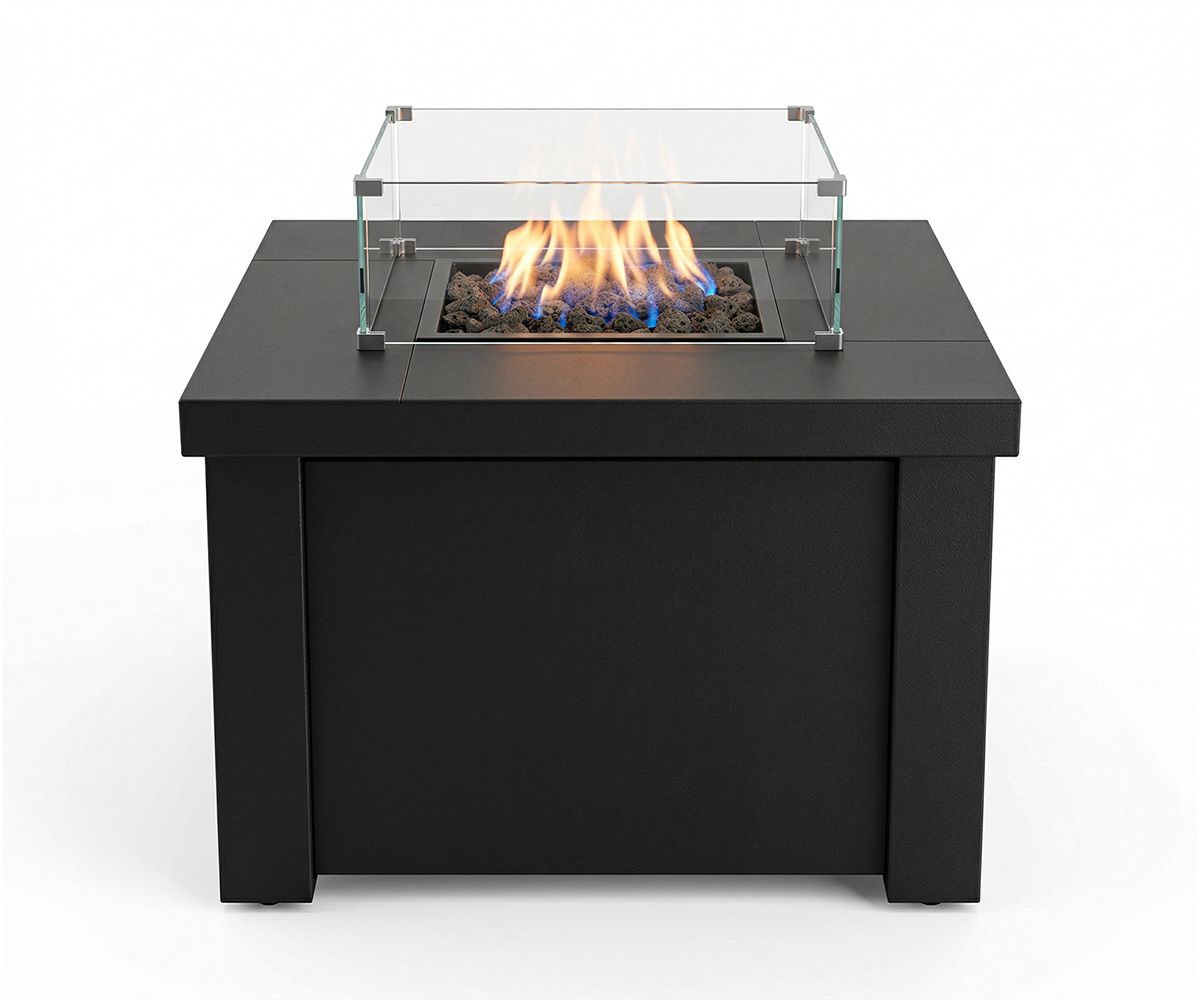 Aygaz Lhotse 817-S LR Dış Mekan Isıtıcı Lav Taşlı Siyah Şömine