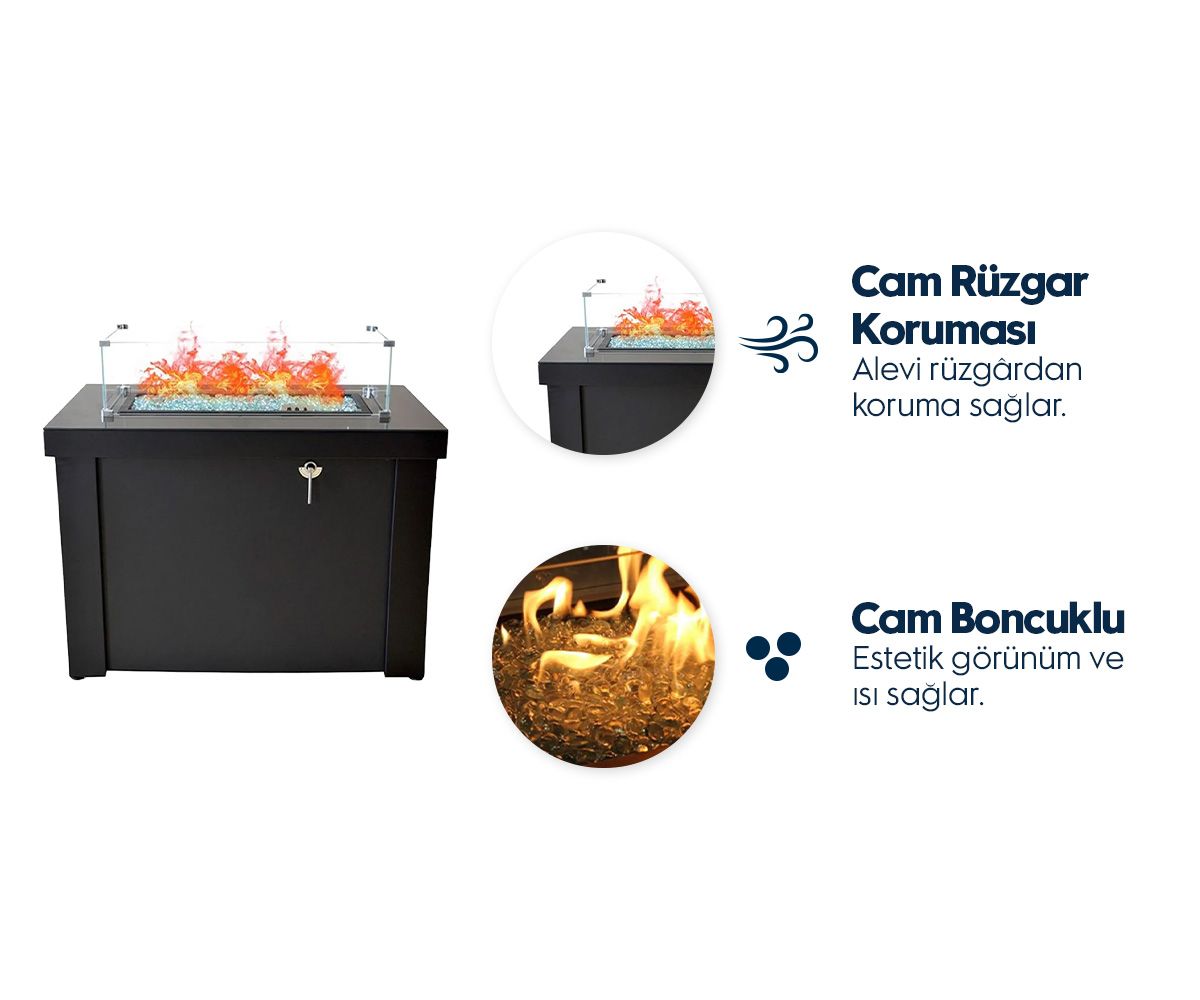 Aygaz Lhotse 960 GB Dış Mekan Isıtıcı - Cam Boncuklu