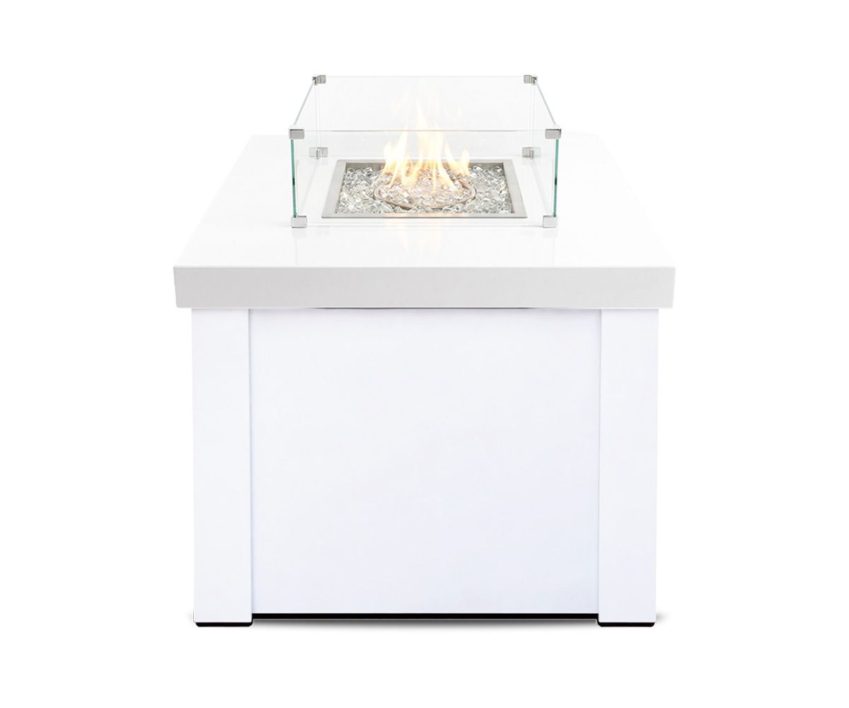 Cam Boncuklu Beyaz Şömine