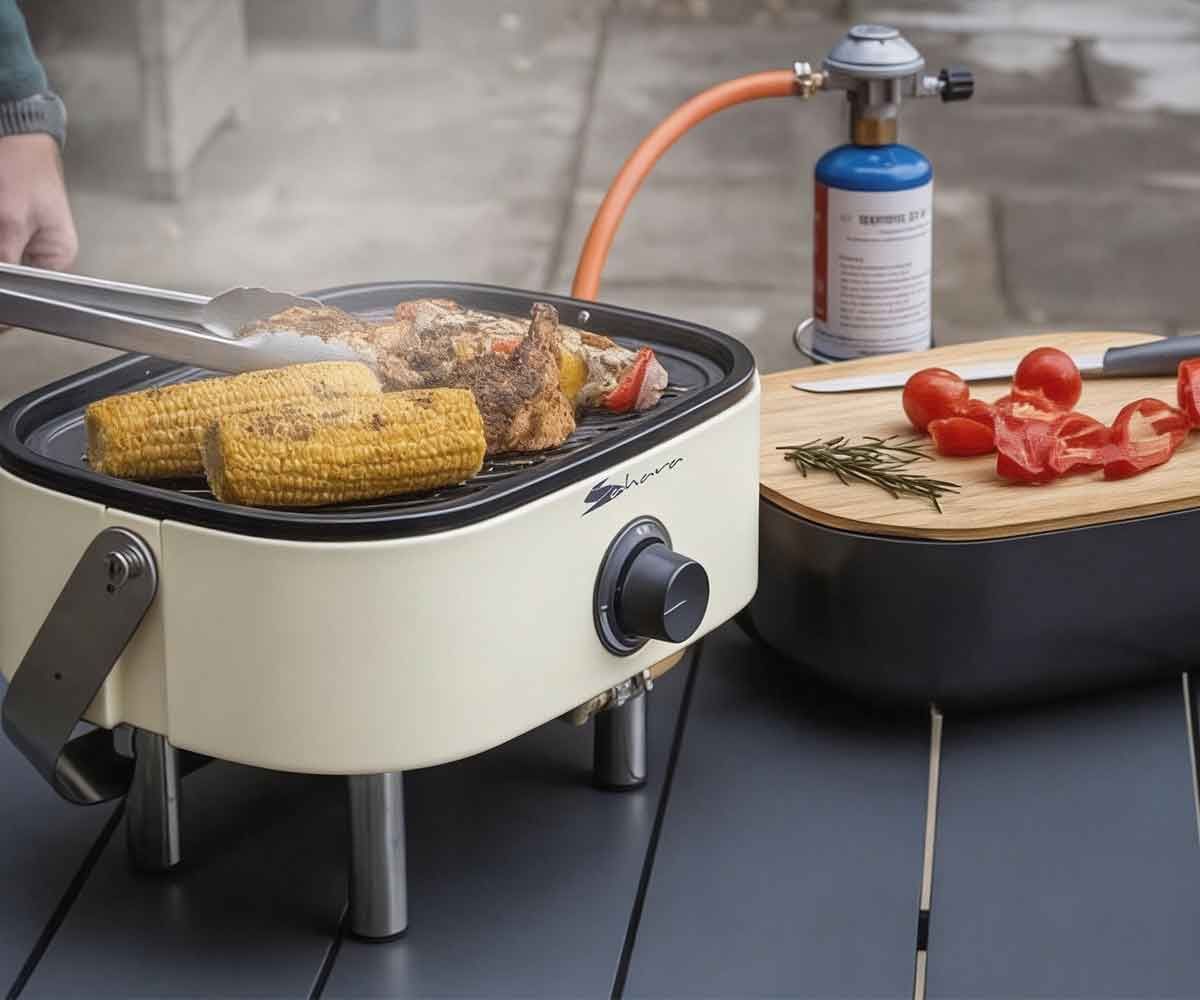 Aygaz Portatif Mini Barbekü - Krem