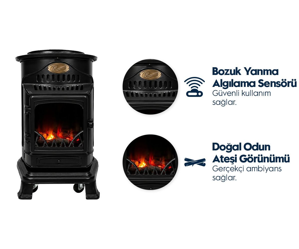 Aygaz Provence İç Mekan Isıtıcı - Siyah