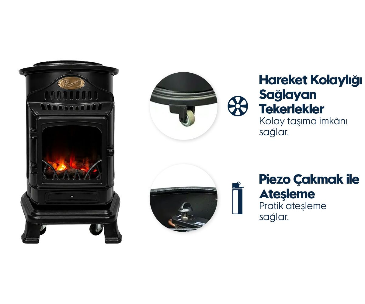 Aygaz Provence İç Mekan Isıtıcı - Siyah