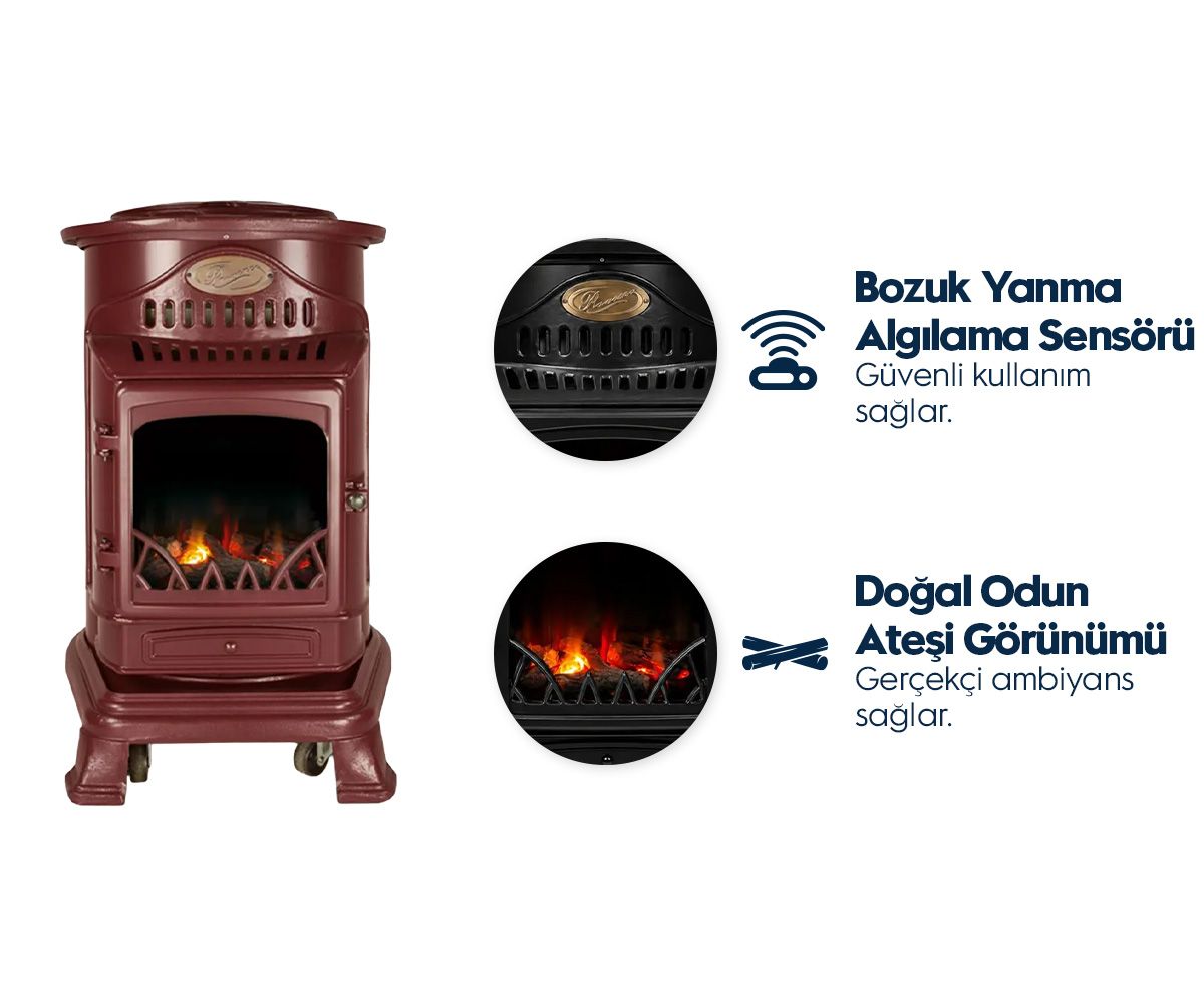 Aygaz Provence İç Mekan Isıtıcı - Bordo