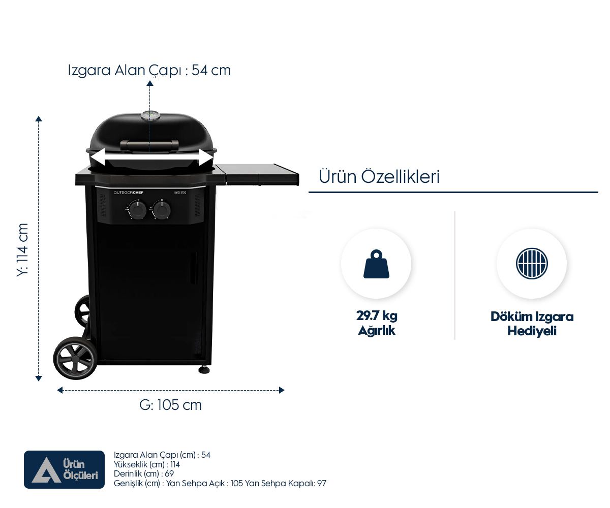 Aygaz Davos 570 G PRO Yeni Nesil Barbekü