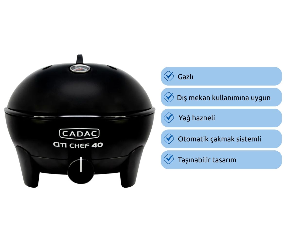 Cadac Citi Chef 40 Barbekü – Siyah 