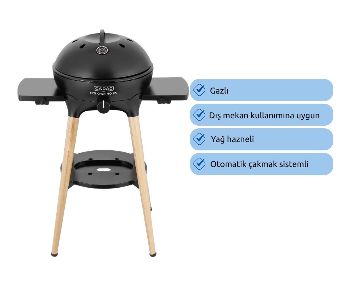 Cadac Citi Chef 40 FS Barbekü - Ahşap Ayaklı