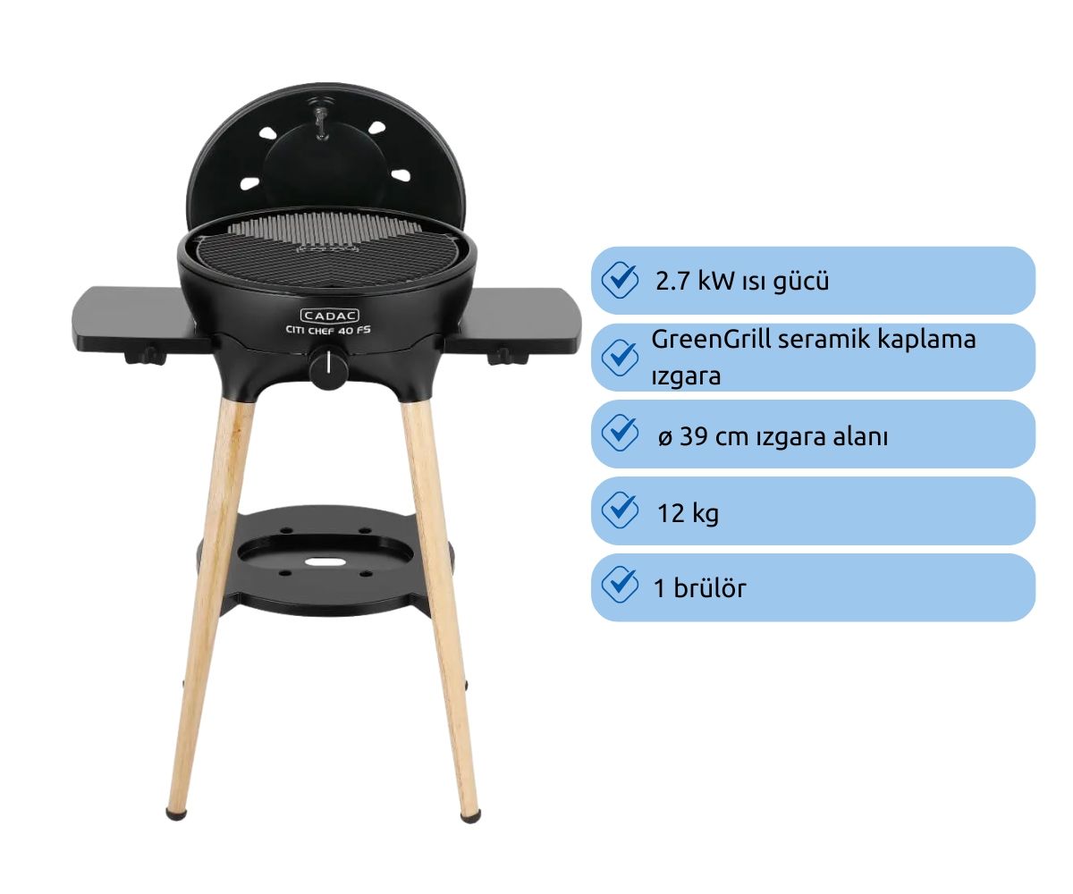 Cadac Citi Chef 40 FS Barbekü - Ahşap Ayaklı