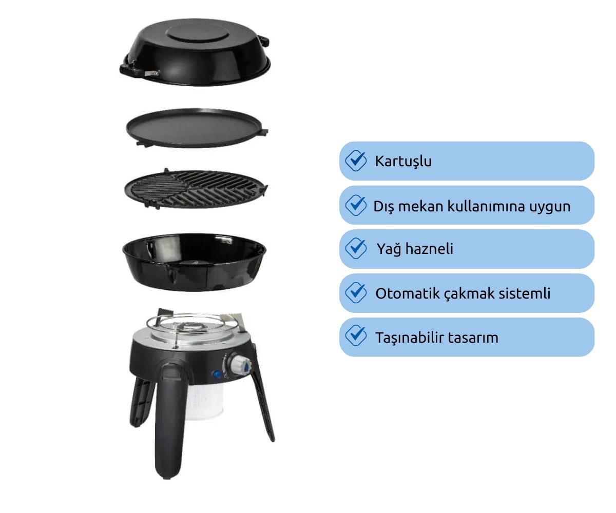 Cadac Safari Chef 30 HP Barbekü, Kartuşlu