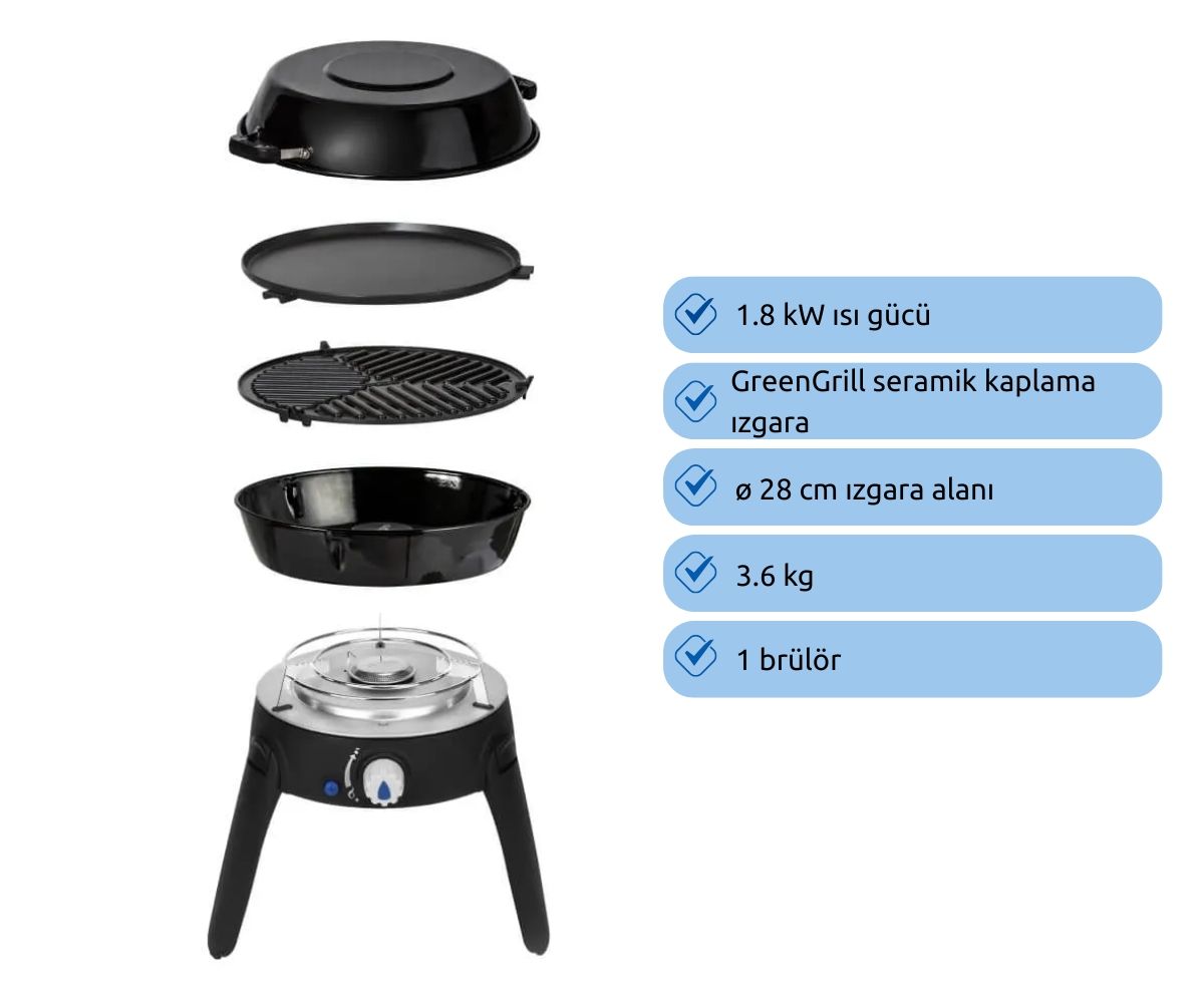 Cadac Safari Chef 30 HP Barbekü, Kartuşlu