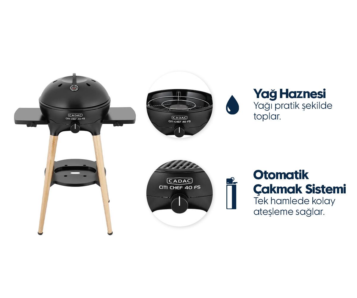 Cadac Safari Chef 30 HP Barbekü, Kartuşlu