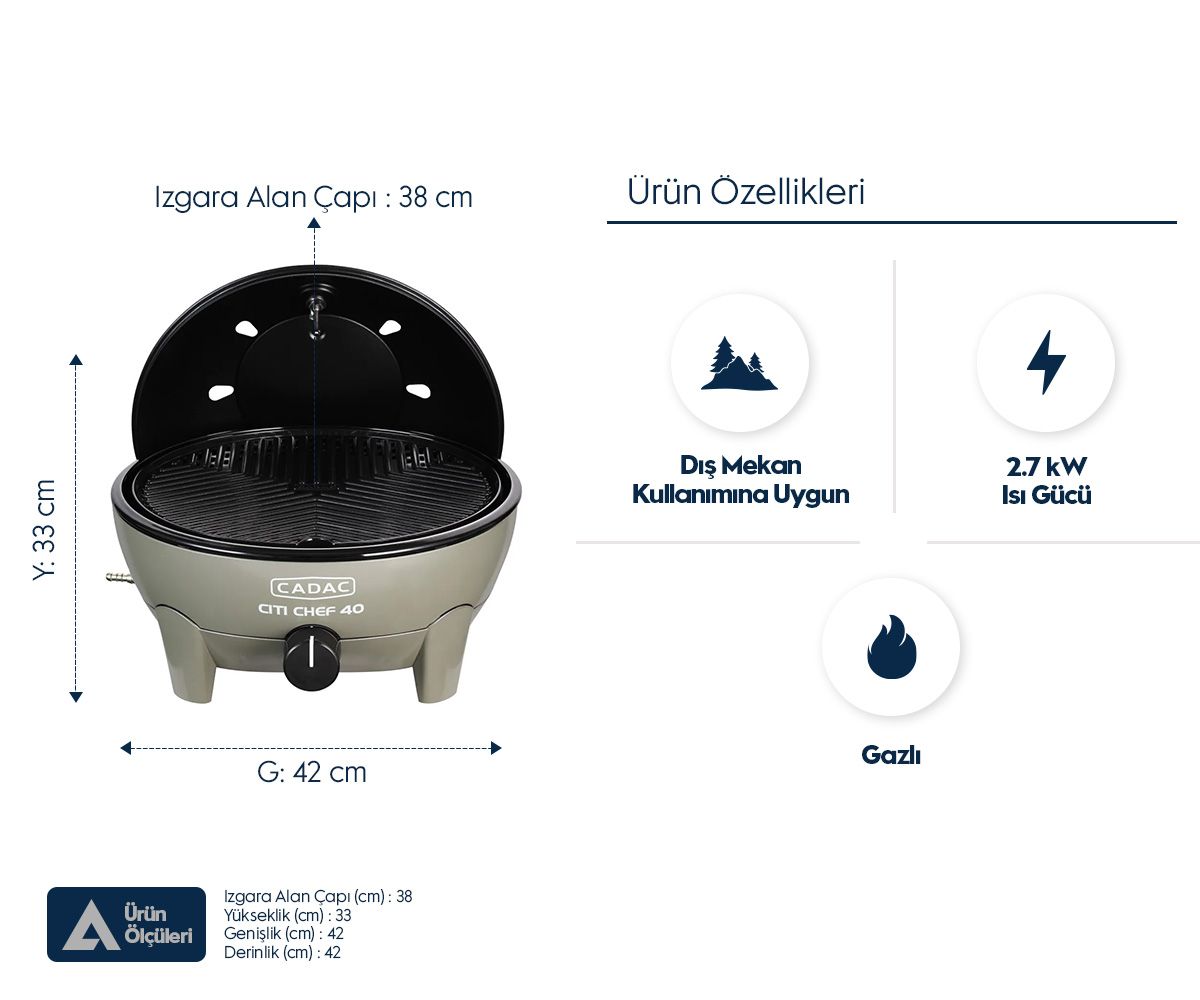 Cadac Citi Chef 40 Barbekü - Yeşil