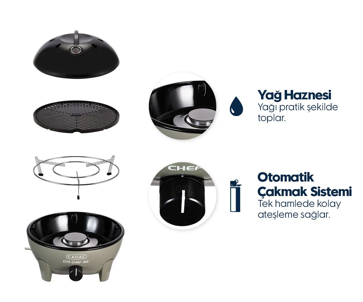 Cadac Citi Chef 40 Barbekü - Yeşil