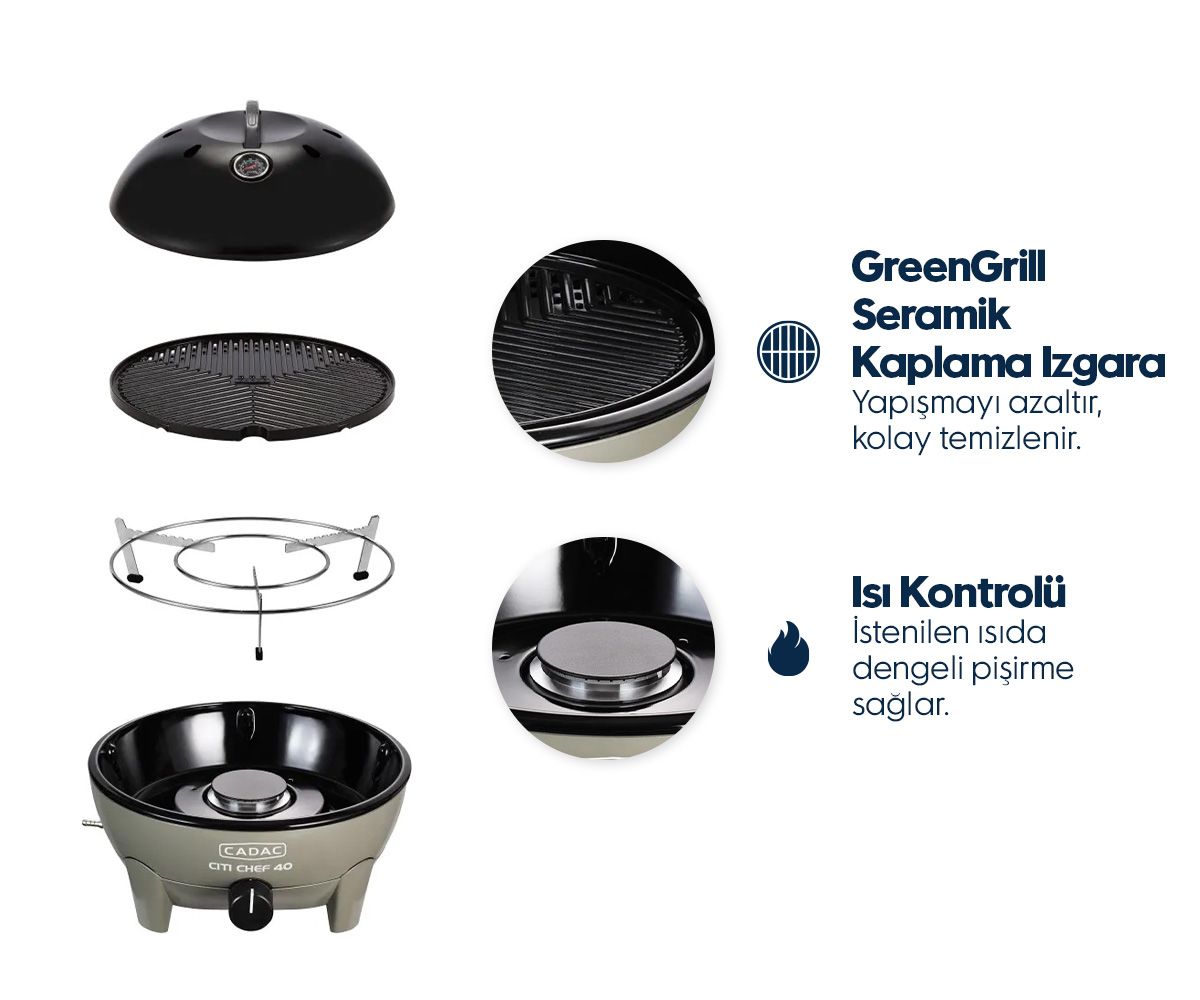 Cadac Citi Chef 40 Barbekü - Yeşil