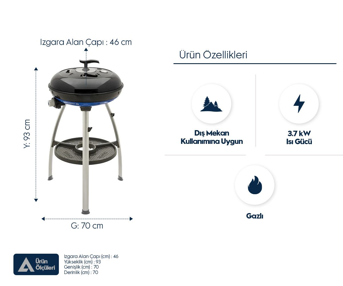 Cadac Carri Chef 50 Barbekü - Alüminyum Ayaklı