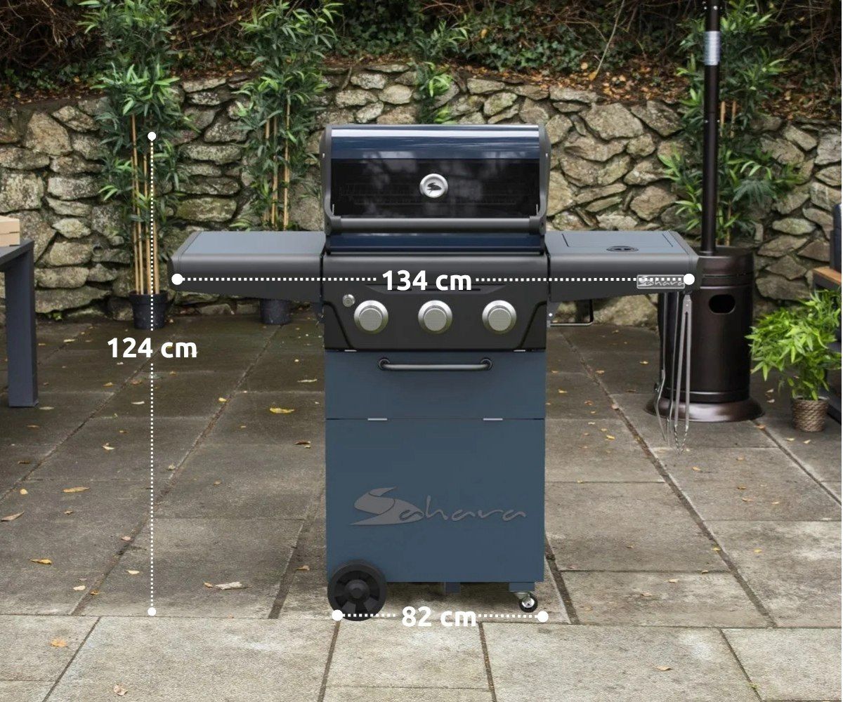 Aygaz X350 Klasik Barbekü - Gri Mavi - LED Işıklı