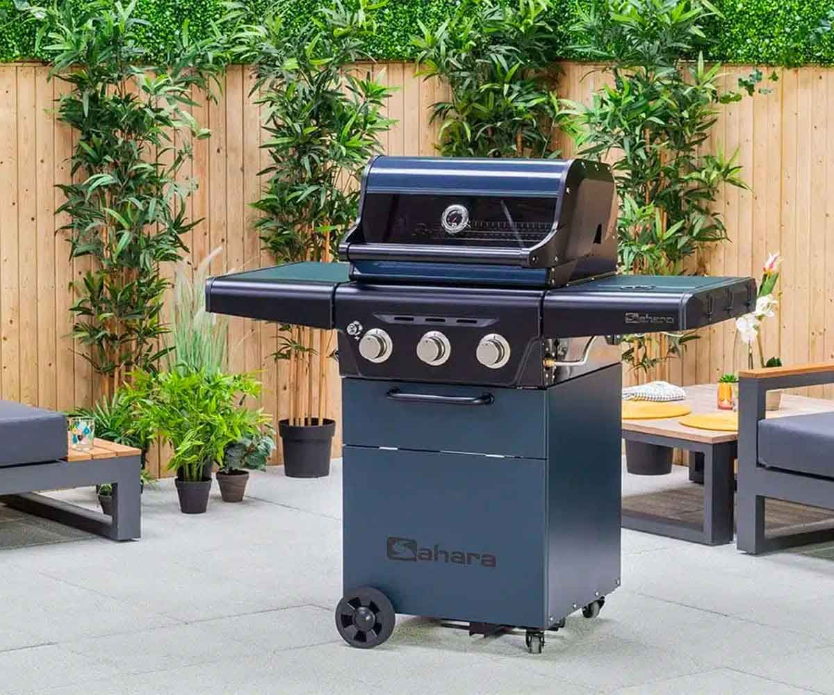 Aygaz X350 Klasik Barbekü - Gri Mavi - LED Işıklı