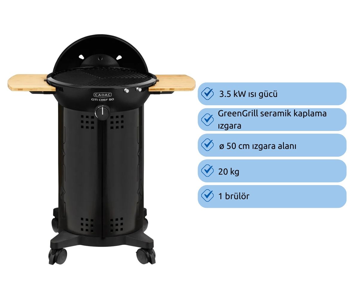 Cadac Citi Chef 50 Barbekü - Siyah
