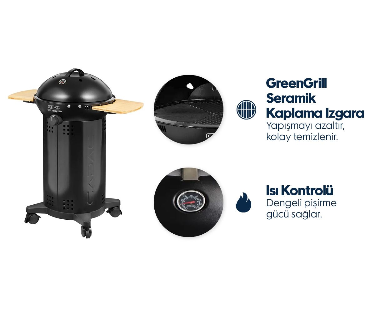 Cadac Citi Chef 50 Barbekü - Siyah