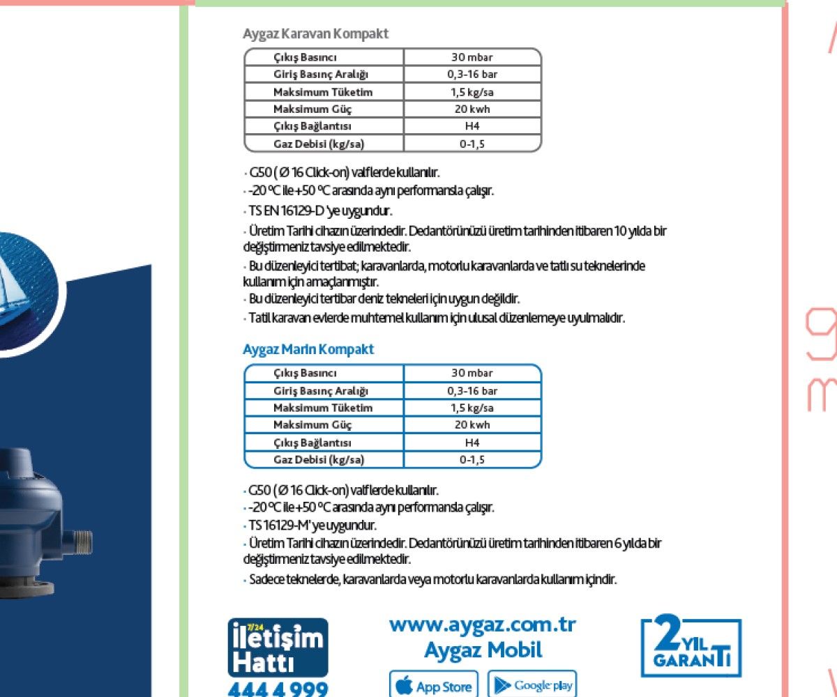 Aygaz Marin Kompakt Dedantör H4