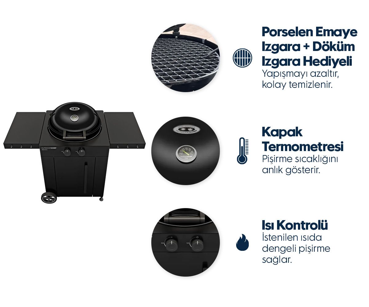 Aygaz Arosa 570 G EVO Yeni Nesil Barbekü - Siyah