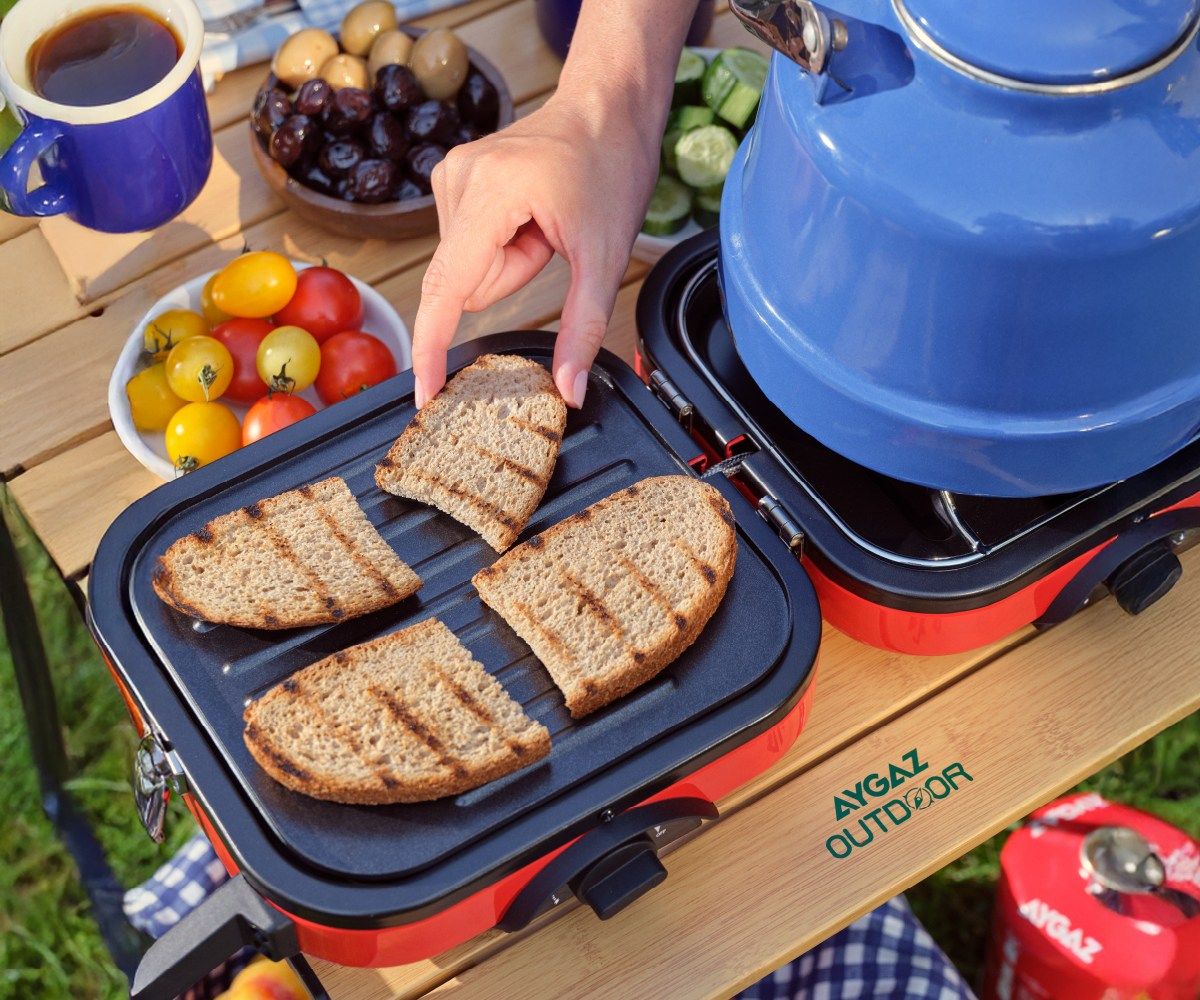 Çift Gözlü Katlanabilir Kartuşlu Kamp Ocağı