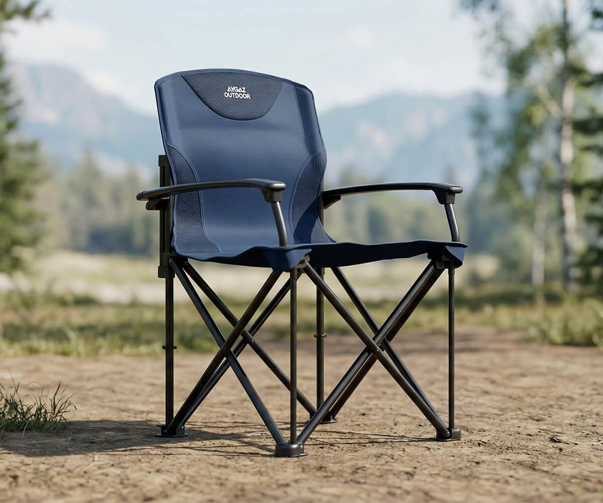 ÇELİK KATLANIR KAMP SANDALYESİ XXL KING SIZE