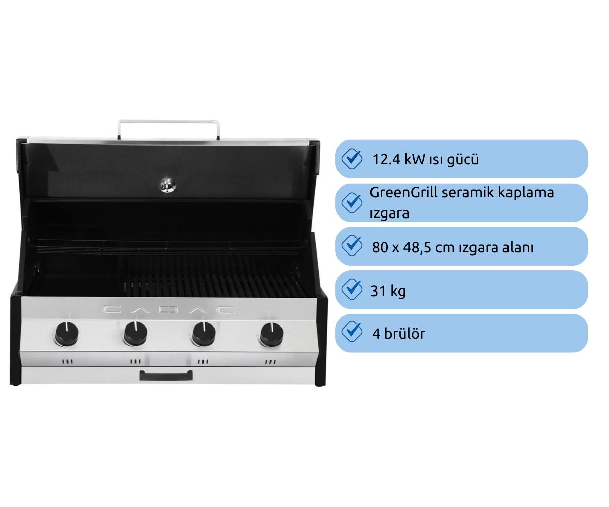 Cadac Meridian 4B Ankastre Gazlı Barbekü