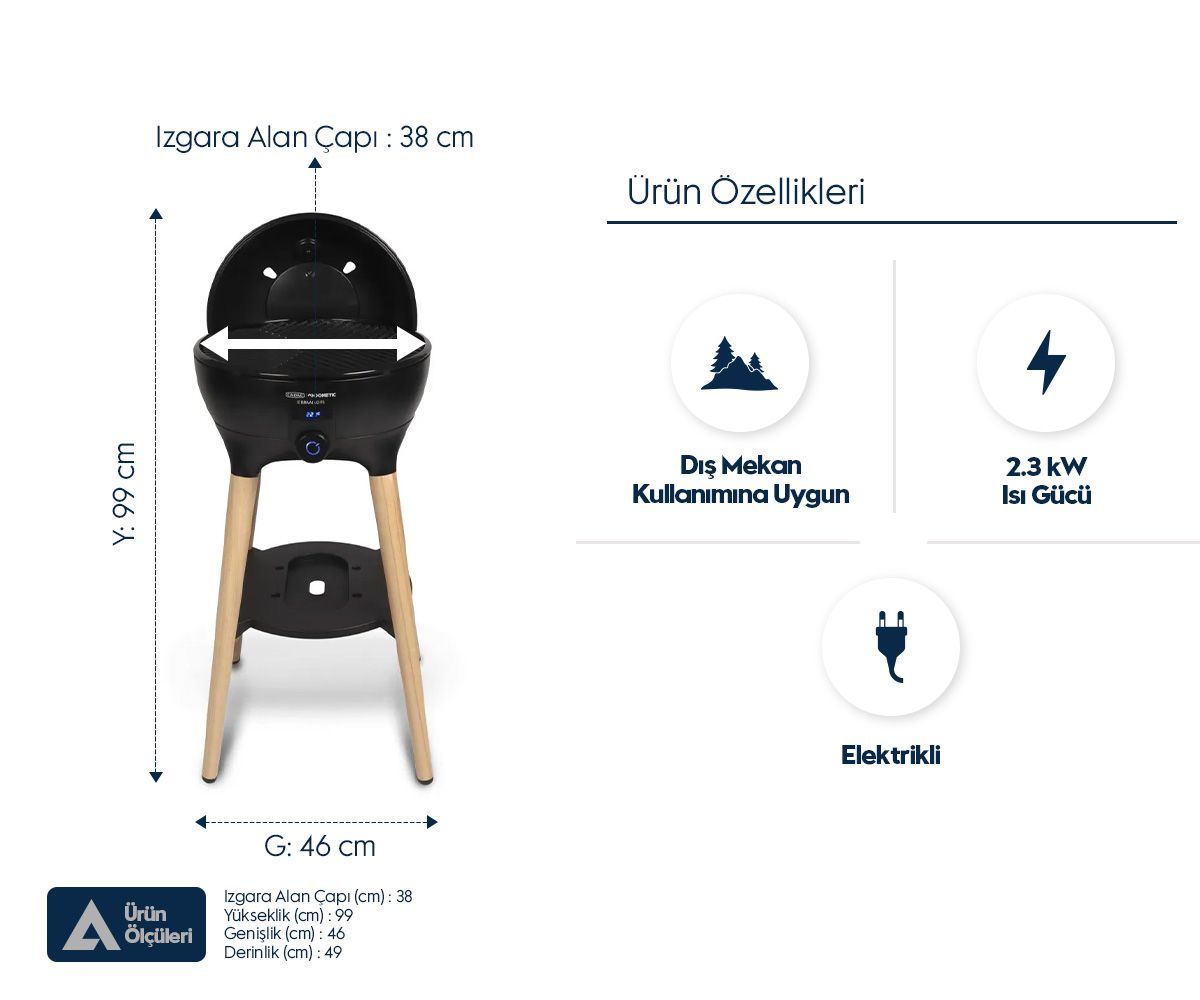 Cadac Ebraai 40 FS Elektrikli Barbekü