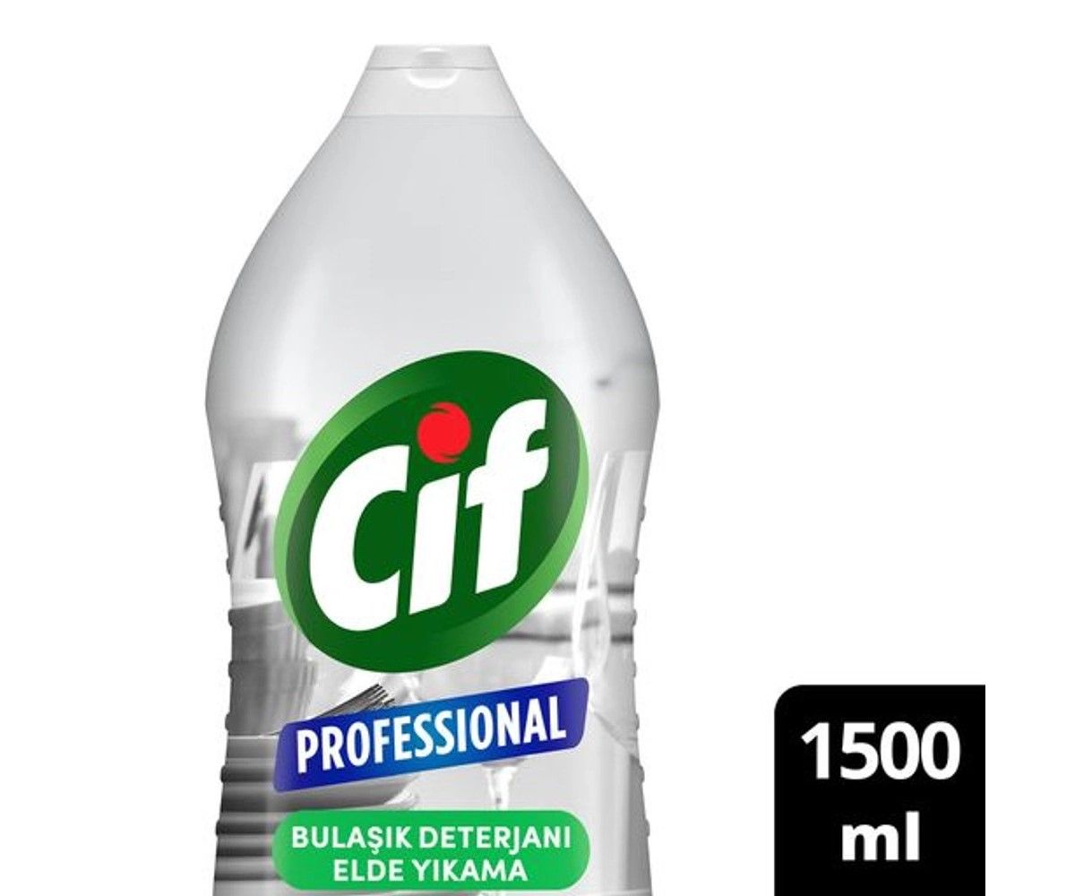 Cif Profesyonel Bulaşık Deterjanı Elde Yıkama Yağ Leke Çıkarıcı 1500 ml