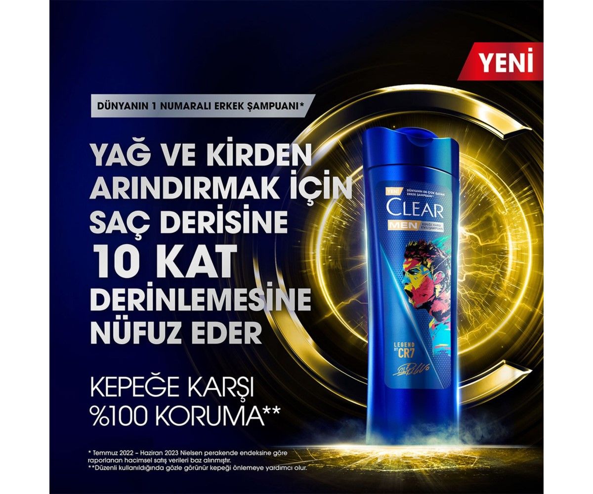 Clear Men Kepeğe Karşı Etkili Şampuan Legend By CR7 350 ml