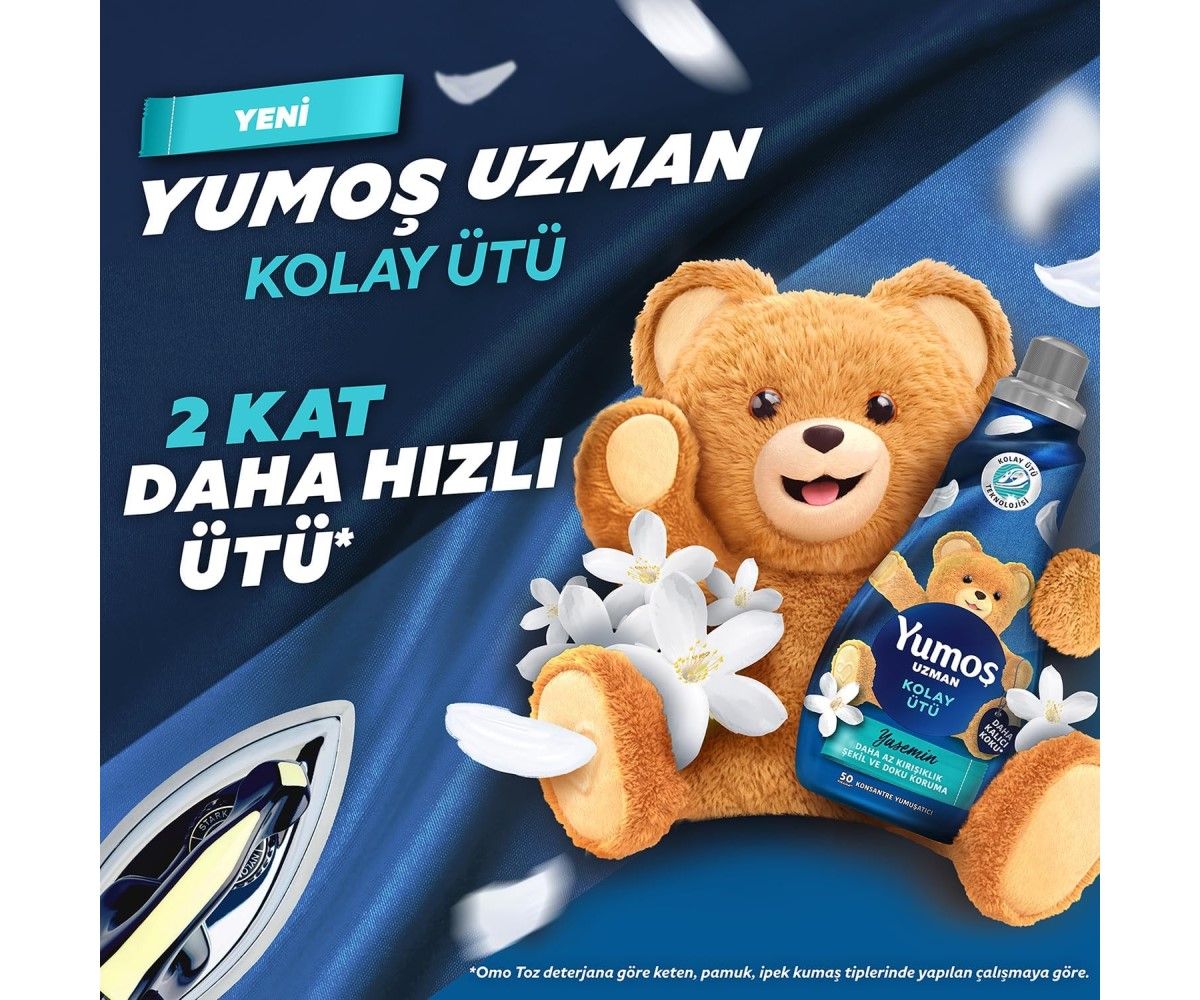 Yumoş Uzman Konsantre Çamaşır Yumuşatıcısı Kırışıklık Karşıtı 1200 ml